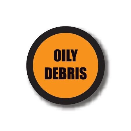 Ergomat 24in CIRCLE SIGNS - OILY DEBRIS DSV-SIGN 576 #3047 -UEN